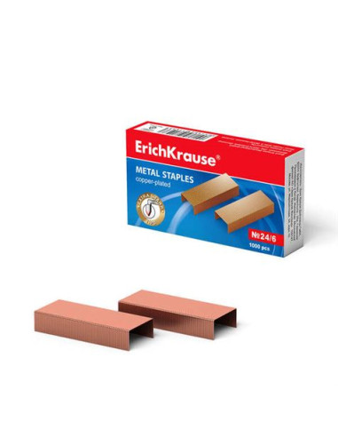 GRAPAS 24/6 CAJA 1000 UNIDADES COBRE ERICHKRAUSE