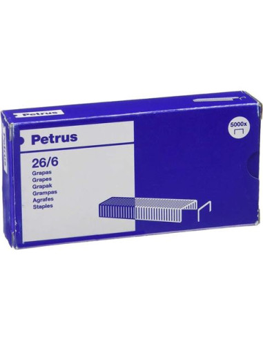 GRAPAS 26/6 CAJA 5000 UNIDADES COBRE PETRUS