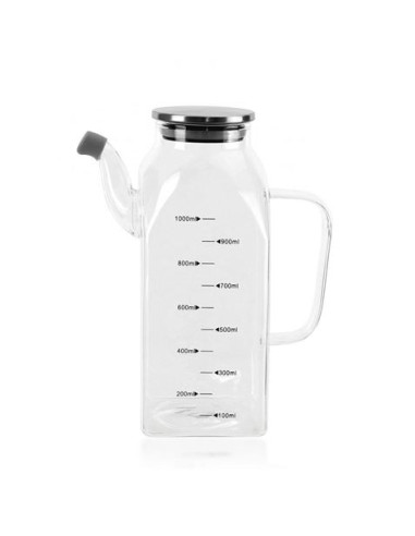 JARRA MEDIDORA BOROSILICATO 1000ML CON TAPA METALICA