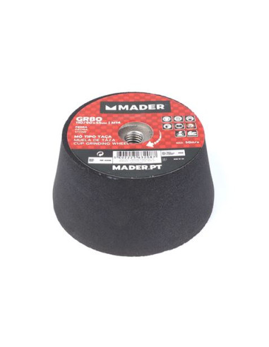 MUELA ABRASIVA GRANO 80 110MM PARA AMOLADORA MADER