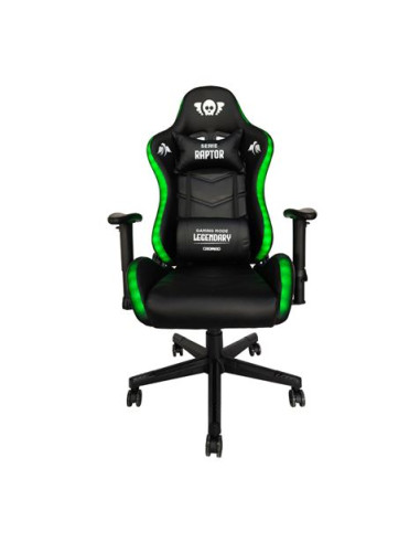 SILLA GAMING RGB SERIE RAPTOR LEGENDARY NEGRA CROMAD