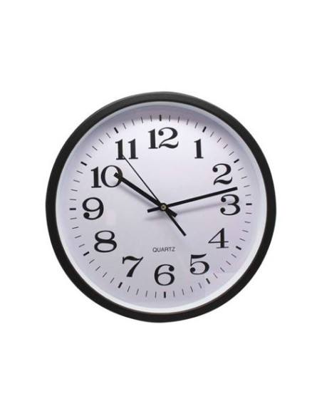 RELOJ OFICINA 35CM ALUMINIO NEGRO BISMARK