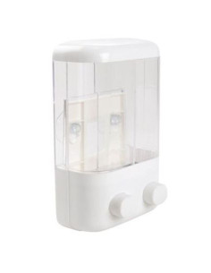 DISPENSADOR JABON-CHAMPU BAÑO 2X500ML BLANCO