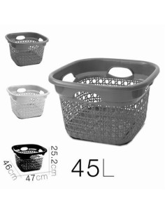 CESTA DE LA ROPA CON ASAS BOHO 45 LITROS