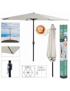 SOMBRILLA JARDIN 300CM METROS BEIGE