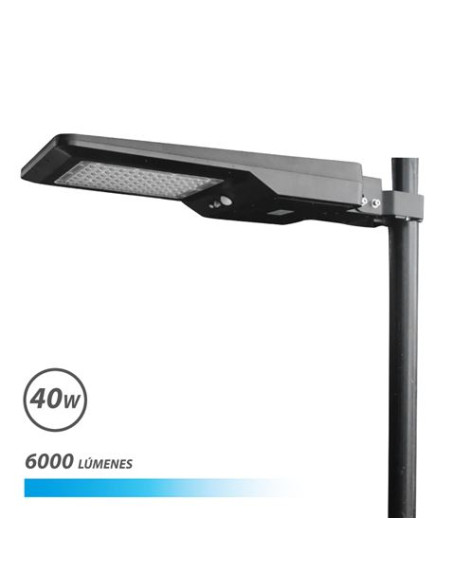 FAROLA LED SOLAR 40W PRO 6000LM 6000K ELBAT