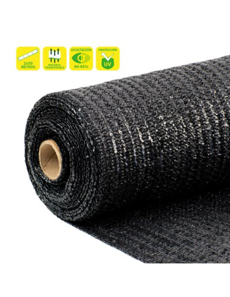 MALLA DE SOMBREO NEGRA 2X50 METROS SUNGARDEN