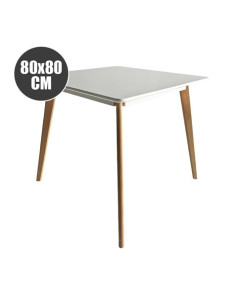 MESA DESIGN D900 80X80CM BLANCA MUVIP