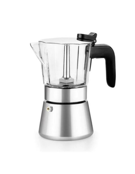 CAFETERA ITALIANA ACERO INOXIDABLE 4 TAZAS FLAVOUR BRA