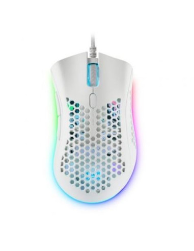 Mars Gaming MMEX, Ratón Gaming RGB, 32K DPI, Cable Feather, Switches