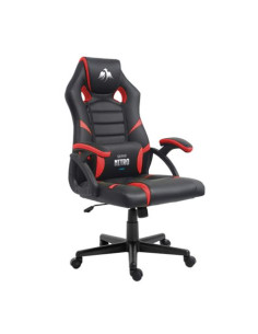 SILLA GAMING SERIE NITRO NEGRO/ROJO CROMAD