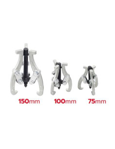 JUEGO 3PCS SACA RODAMIENTOS 3 PUNTOS 75mm, 100mm, 150mm MADER