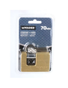 CANDADO LATON, 70 MM MADER