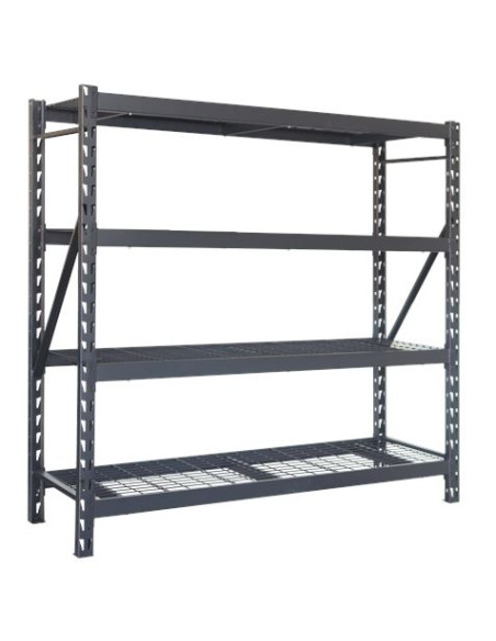 ESTANTERIA METÁLICA INDUSTRIAL NEGRA 4 BALDAS 195X183X61CM BLIM