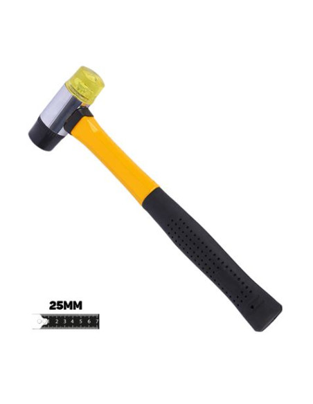 MARTILLO NYLON-POLIURETANO MANGO FIBRA 25MM BLIM