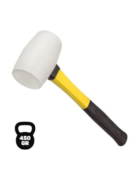 MAZO DE GOMA BLANCO 450GR. MANGO FIBRA BLIM