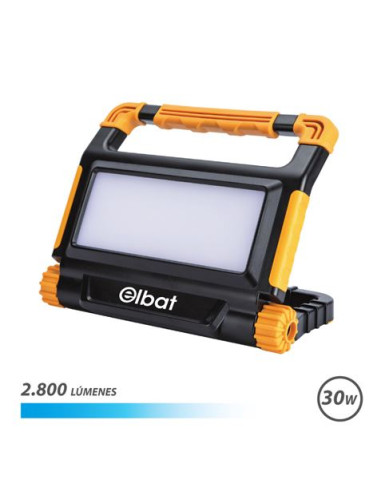 FOCO LED RECARGABLE 30W 2800LM LUZ FRIA ELBAT