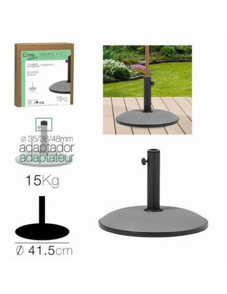 SOPORTE PARA SOMBRILLA CEMENTO GRIS 41CM