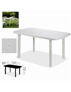 MESA DE JARDÍN FARO BLANCA 137X85XH72CM