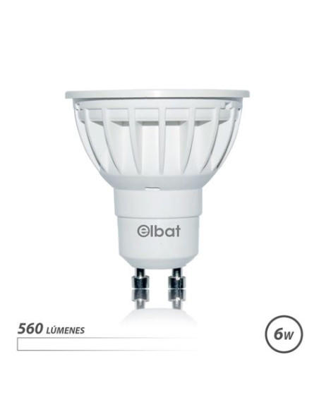BOMBILLA LED GU10 | 6W | 560LM | LUZ BLANCA | ELBAT