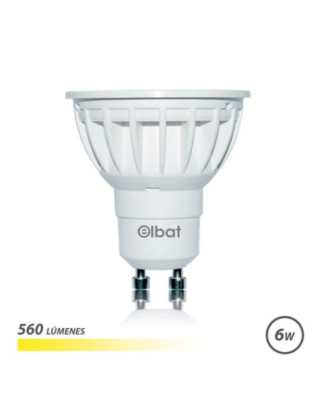 BOMBILLA LED GU10 | 6W | 560LM | LUZ CALIDA | ELBAT