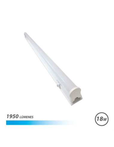 TUBO LED T5 18W 1950LM 120CM LUZ FRIA CON INTERRUPTOR ELBAT