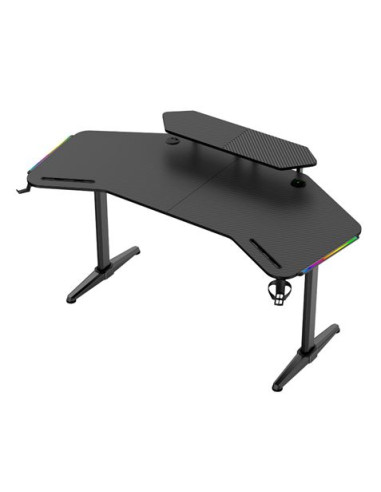 MESA GAMING PRO1500 XL FIBRA CARBONO | LUZ RGB SOUND MUVIP
