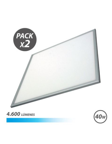 PACK 2 PANELES LED 60X60 40W 4600LM LUZ FRIA ELBAT