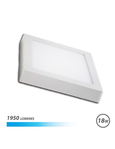 DOWNLIGHT CUADRADO SOBRE PARED LED 18W 1950LM LUZ FRIA ELBAT