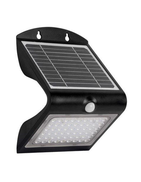 APLIQUE LED SOLAR 4W 500LM DOBLE ILUMINACIÓN NEGRO ELBAT