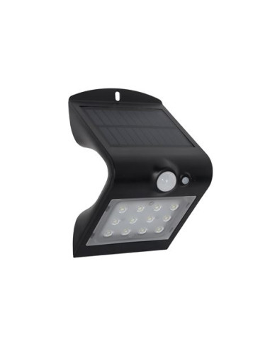 APLIQUE LED SOLAR 1.5W 220LM DOBLE ILUMINACIÓN NEGRO ELBAT