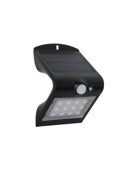 APLIQUE LED SOLAR 1.5W 220LM DOBLE ILUMINACIÓN NEGRO ELBAT