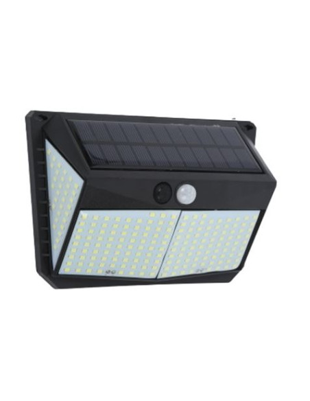 APLIQUE LED SOLAR 250LM ILUMINACIÓN 3 CARAS NEGRO ELBAT