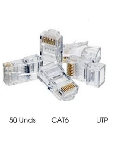 PAQUETE 50 CONECTORES RJ45 CAT6 UTP CROMAD