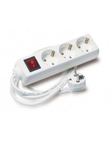 BASE MULTIPLE 3 TOMAS CON INTERRUPTOR ELBAT