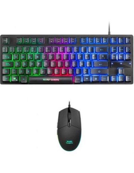 Mars Gaming Combo RGB Teclado y Ratón, Diseño TKL, Layout Español,