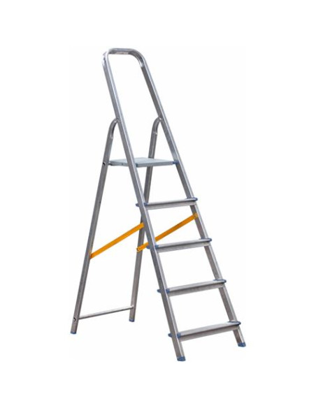 ESCALERA ALUMINIO 7 PELDAÑOS MADER