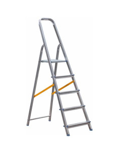 ESCALERA ALUMINIO 5 PELDAÑOS MADER