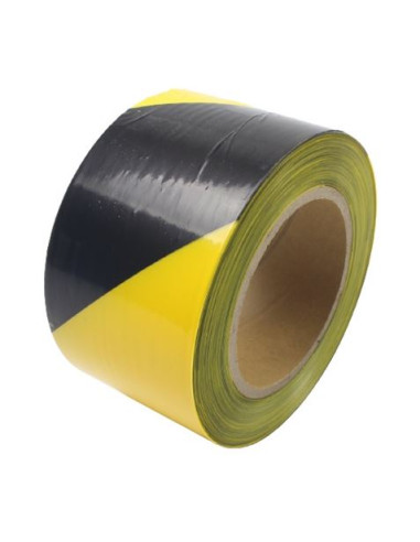 CINTA DE SEÑALIZACION NEGRO-AMARILLO 250Mtrs.X7Cm. MADER