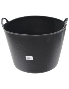 CUBETA REDONDA FLEXIBLE 39 LITROS NEGRO MADER