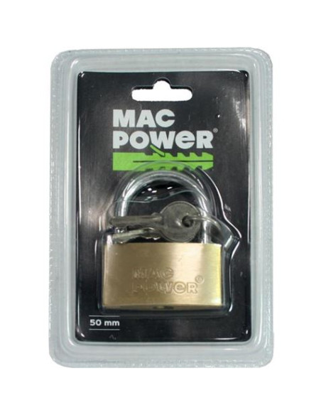 CANDADO LATON, 50MM MAC POWER