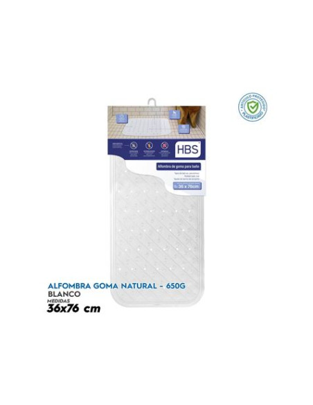 ALFOMBRA GOMA NATURAL - 650G BLANCO HBS