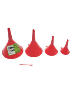 JUEGO 4 PCS EMBUDOS PLASTICO SAURIUM