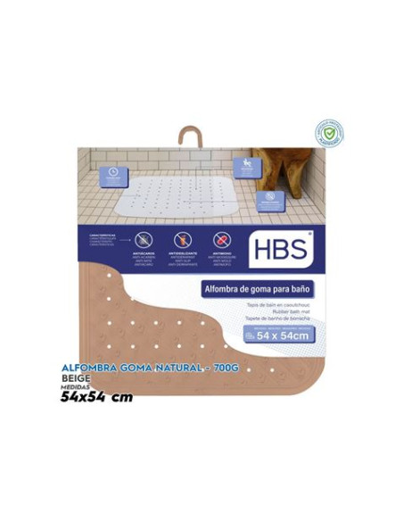 ALFOMBRA GOMA NATURAL - 700G BEIGE HBS