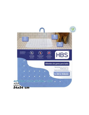 ALFOMBRA GOMA NATURAL - 700G AZUL HBS