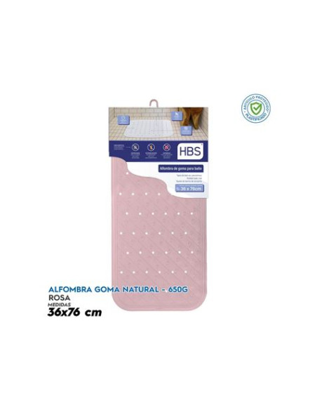 ALFOMBRA GOMA NATURAL - 650G ROSA HBS