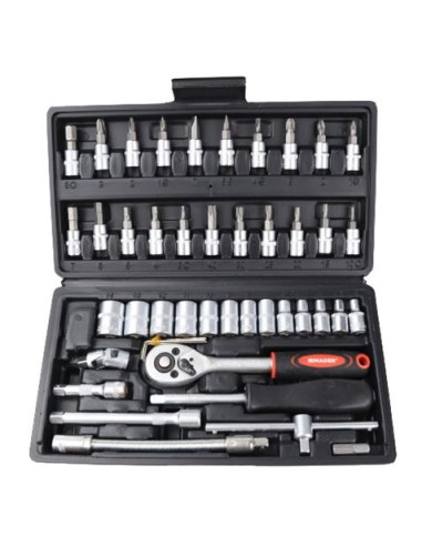 MALETIN HERRAMIENTAS C.V. 46 PIEZAS 1/4\" MADER