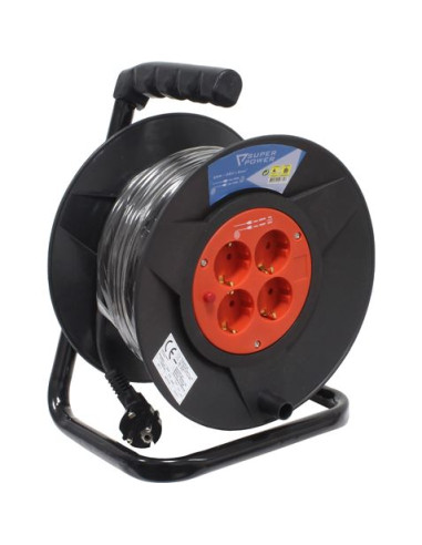 ENROLLADOR DE CABLE 25 METROS CABLE 3X1.5MM SUPER POWER