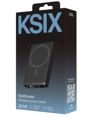 POWERBANK BATERÍA EXTERNA CON MAGSAFE KSIX 10.000MAH 22.5W