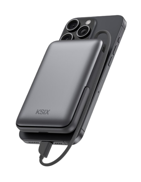 POWERBANK BATERÍA EXTERNA 10.000MAH CON MAGSAFE Y SOPORTE, CABLE INCLUIDO KSIX